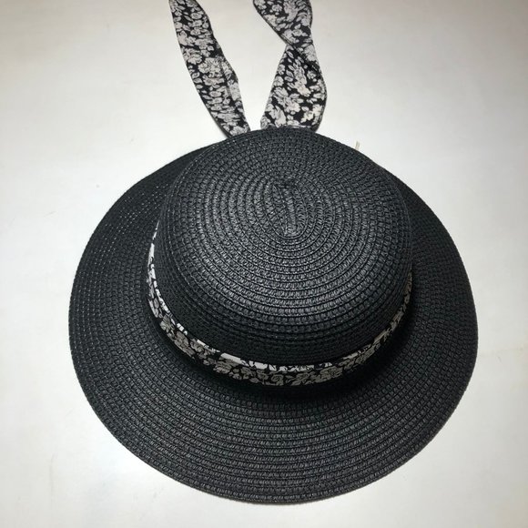 Beach Sun Hat Floral Ribbon Church Bow Women's Packable Cloche Paper SPF50 - Picture 5 of 13